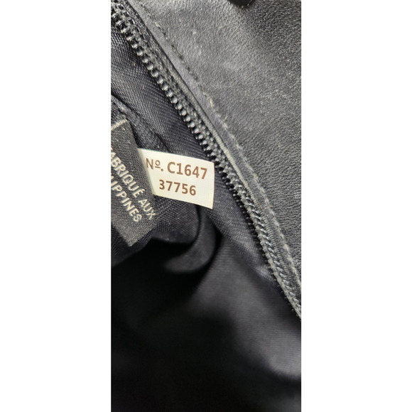 Coach Market Large Gunmetal/Silver/Black Polished Pebble Leather Tote Bag Used - Picture 9 of 14